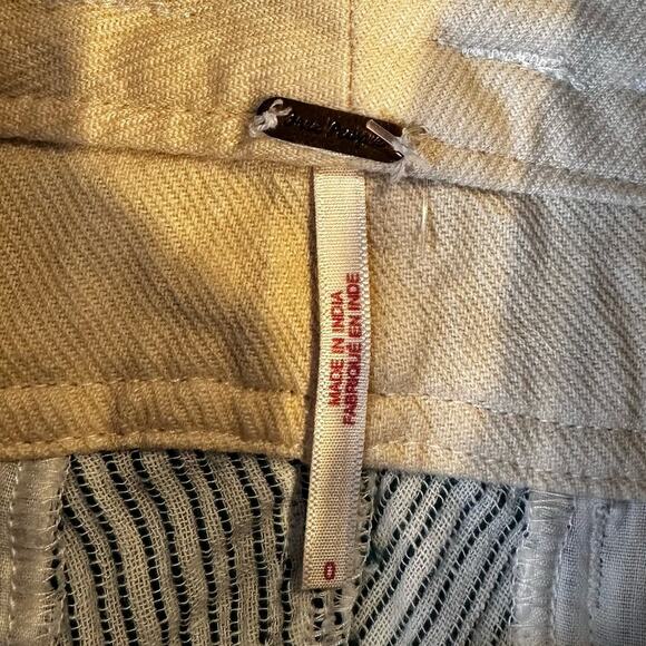 Free People Rumors pants white gray striped yarn died size 0 high waist harem - Picture 13 of 16